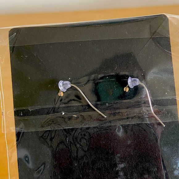 Unique, crafted, wooden earrings. Never been worn, never been opened. - Picture 3 of 3